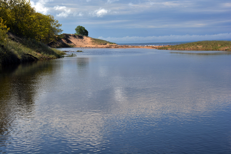 brevort river meets lake